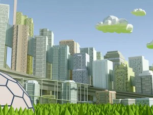 futurystyczne miasto Model 3D