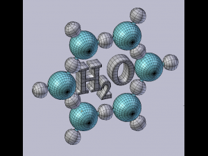 water molecule 3D मॉडल
