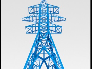 mast of power lines 3D Model