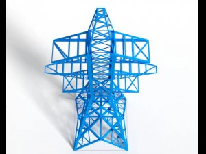 mast of power lines 3D Model
