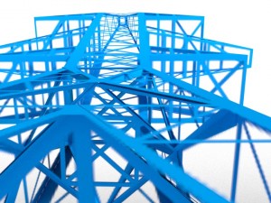 mast of power lines 3D Model