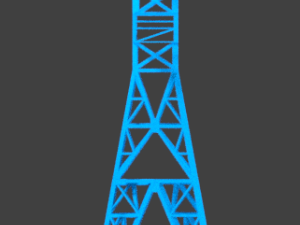 mast of power lines 3D Model