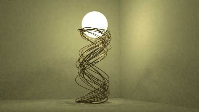 floor lamp Modelo 3D .c4d .max .obj .3ds .fbx .stl .blend 