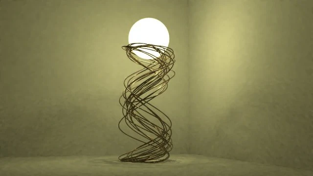floor lamp 3D Model .c4d .max .obj .3ds .fbx .stl .blend 