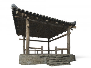 exquisite ancient pavilion architecture 3D-Modell