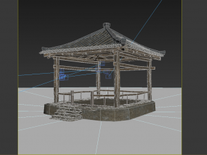exquisite ancient pavilion architecture 3D-Modell