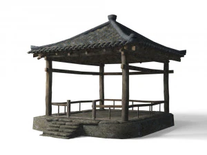 prachtige oude paviljoenarchitectuur 3D Model