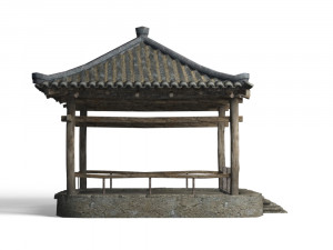 exquisite ancient pavilion architecture 3D-Modell