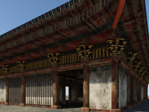 dilapidated palaces of ancient buildings 3D Model