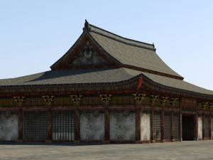 dilapidated palaces of ancient buildings Model 3D