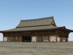 dilapidated palaces of ancient buildings 3D Model