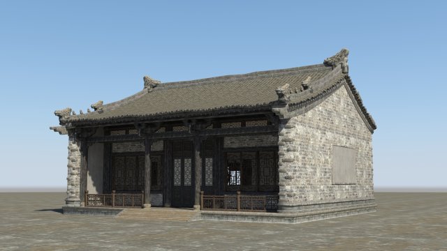 luxurious masonry houses in ancient buildings Modelo 3D .c4d .max .obj .3ds .fbx .stl .blend 