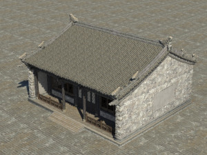 luxurious masonry houses in ancient buildings Modelo 3D
