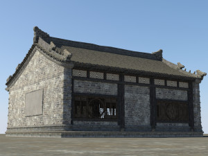 luxurious masonry houses in ancient buildings Modelo 3D