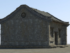 ancient building brick and stone residence Modelo 3D