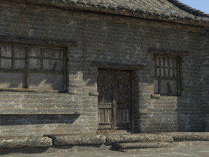 ancient building brick and stone residence Modelo 3D