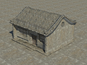 ancient building brick and stone residence Modelo 3D