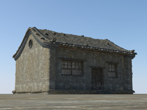 ancient building brick and stone residence Modelo 3D