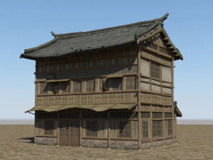 bangunan tempat tinggal arsitektur kuno Model 3D