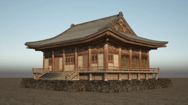 superfine palace of ancient architecture 3D Model .c4d .max .obj .3ds .fbx .stl .blend