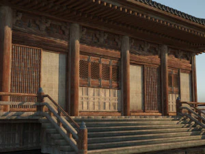 superfine palace of ancient architecture 3D Model