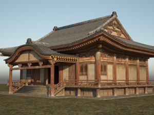 buddhist palace of ancient architecture 3D-Modell