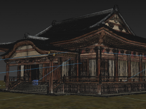 buddhist palace of ancient architecture 3D Model