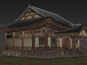 buddhist palace of ancient architecture 3D Model