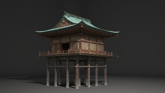 ancient building house Modelo 3D .c4d .max .obj .3ds .fbx .stl .blend 