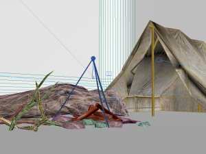 field camp tent 3D Модель