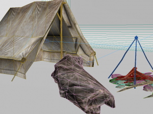 field camp tent 3D Модель