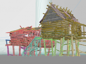 a dilapidated hunters cabin 3D 模型