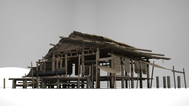 ancient building gaojiaolou fishermens dwelling 3D Model .c4d .max .obj .3ds .fbx .stl .blend 