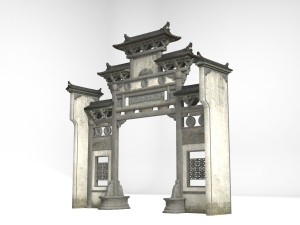 ancient architecture archway gate building 3D-Modell