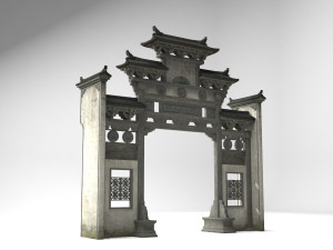 ancient architecture archway gate building Modello 3D