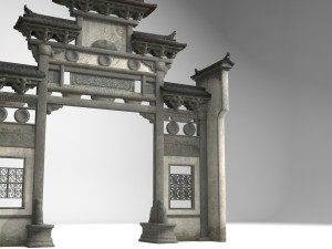ancient architecture archway gate building Modello 3D