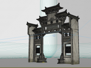 ancient architecture archway gate building Modello 3D