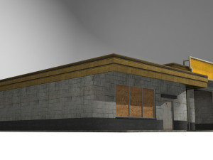 automobile repair shop building Modèle 3D