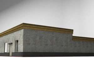 automobile repair shop building 3D Model