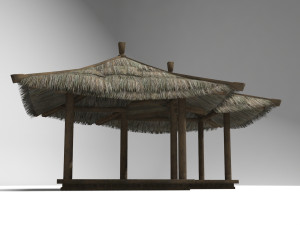 ancient architectural conjoined pavilion 3Dモデル