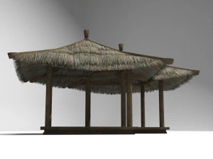 ancient architectural conjoined pavilion 3D Model