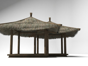 ancient architectural conjoined pavilion 3Dモデル