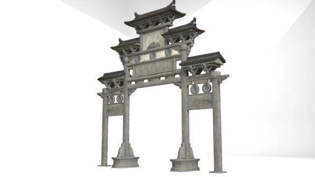 ancient architecture archway door 3D Model .c4d .max .obj .3ds .fbx .stl .blend 