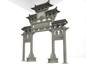 ancient architecture archway door 3D-Modell