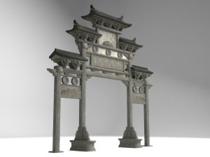 ancient architecture archway door Modelo 3D