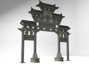 ancient architecture archway door 3D Model