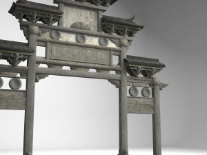 ancient architecture archway door 3D Model