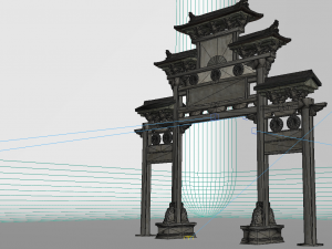 ancient architecture archway door Modelo 3D