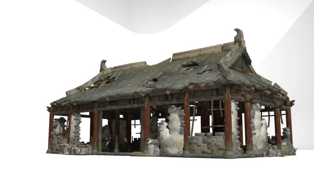 palácios com edifícios antigos dilapidados Modelo 3D .c4d .max .obj .3ds .fbx .stl .blend