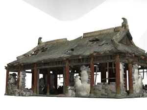 palazzi con edifici antichi fatiscenti Modello 3D